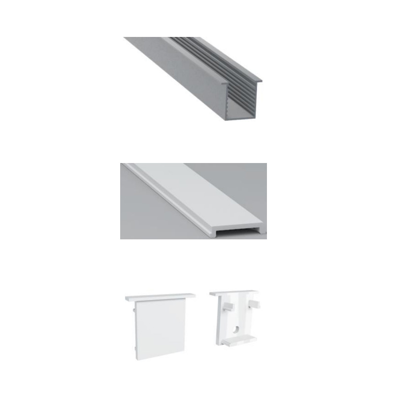 Recessed 15mm Double Row LED Strip Lighting Channel Recessed 15mm Double Row LED Strip Lighting Channel